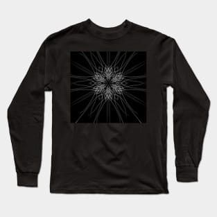 Silver Geometric flower Long Sleeve T-Shirt